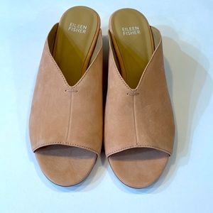 Eileen Fisher Pink Slip On Shoes Sandals Size 7.5